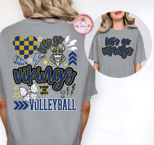 Let's Go Vikings Volleyball - New Design 2025
