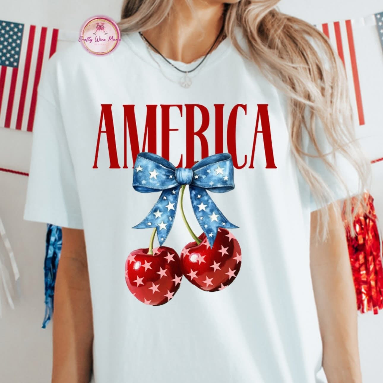 America with Cherries & Bow