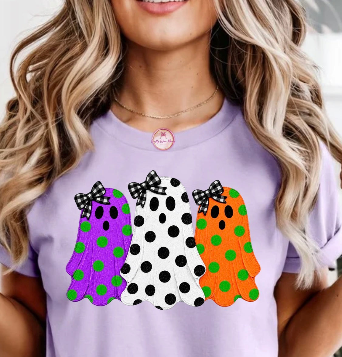 Ghosts with Green Polka Dots