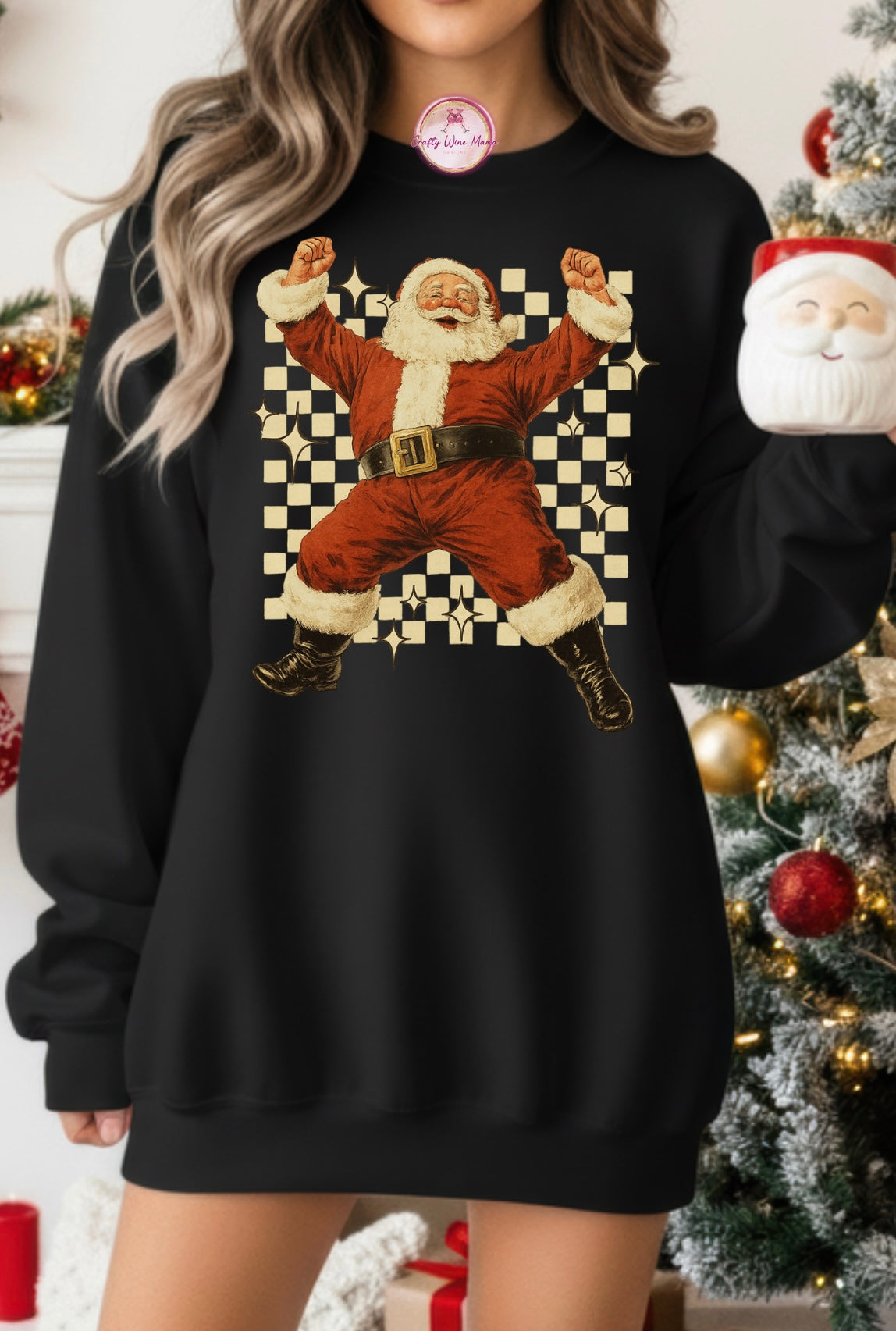 Santa - Checkerboard