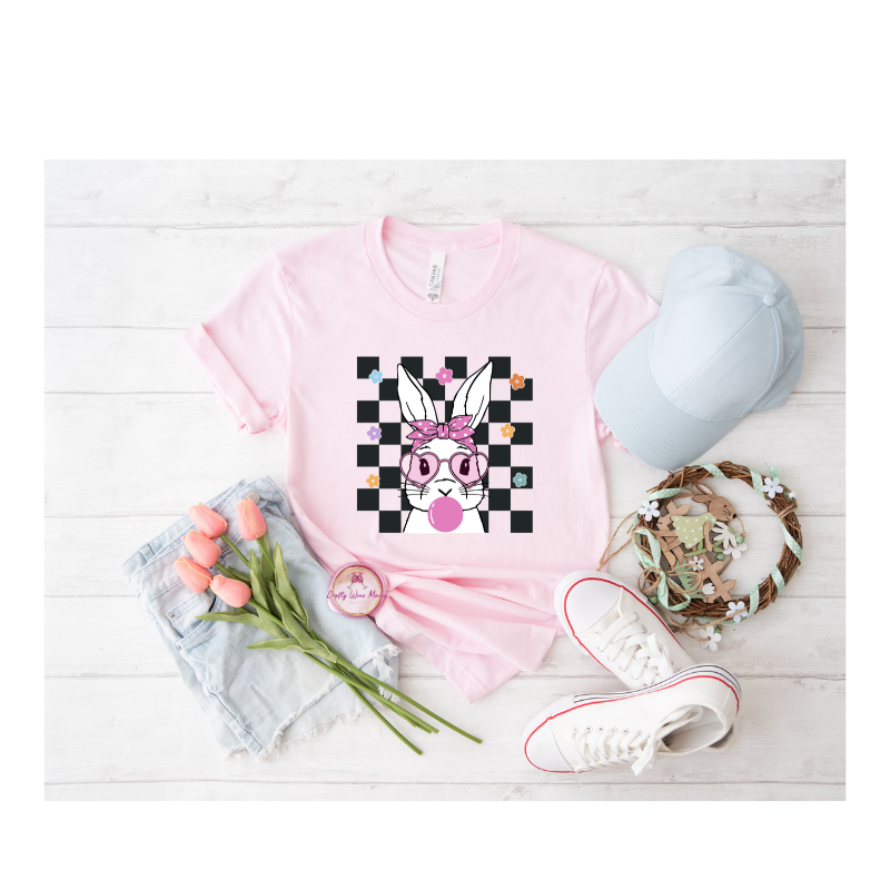 Happy Easter-Black Checkers