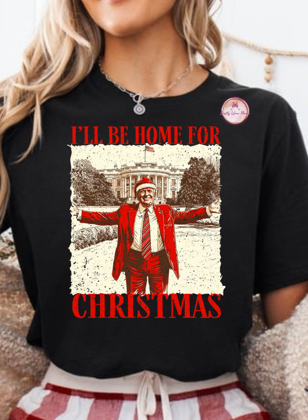 I'll be Home for Christmas (Black/Red)