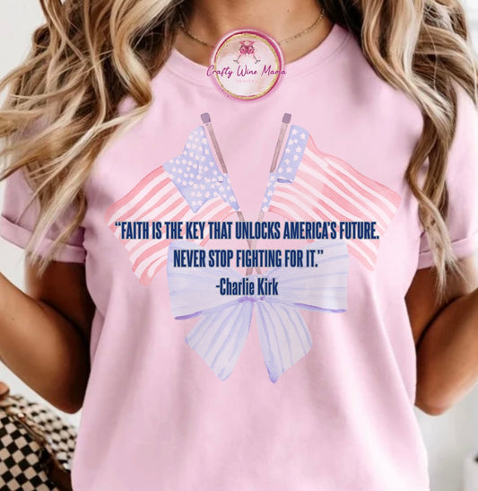 Faith is the Key w/American Flags