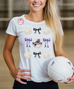 Chargers Volleyball with Bows