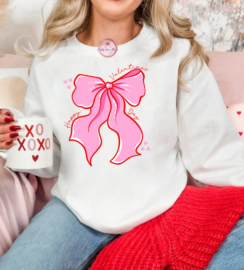 Happy Valentine's Day -Pink Bow