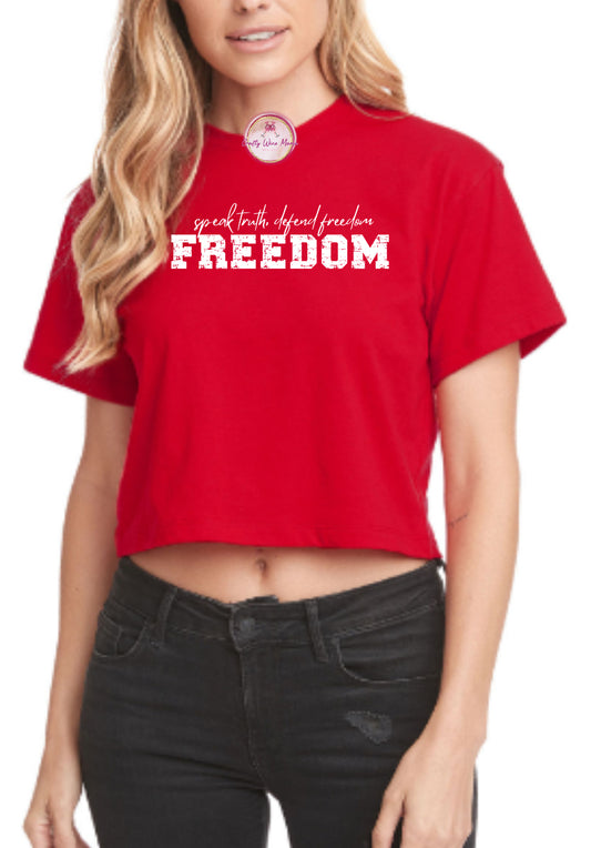 Speak Truth Defend Freedom White Font - Red For Charlie Kirk Day