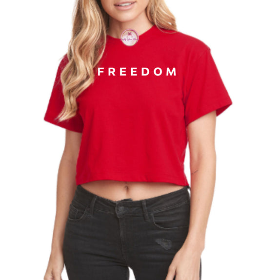 Freedom White Font - Red For Charlie Kirk Day