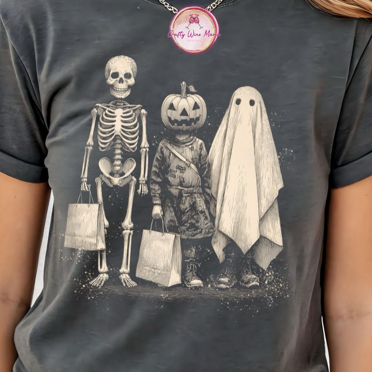 Skeleton Pumpkin Ghost