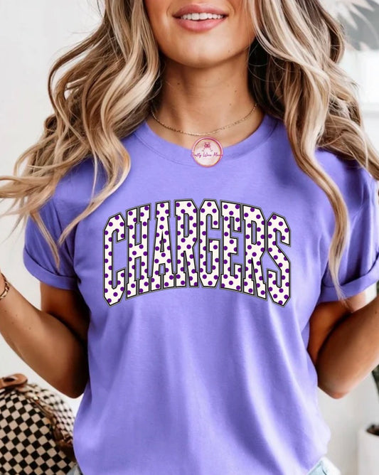 Chargers Polka Dots Option #2