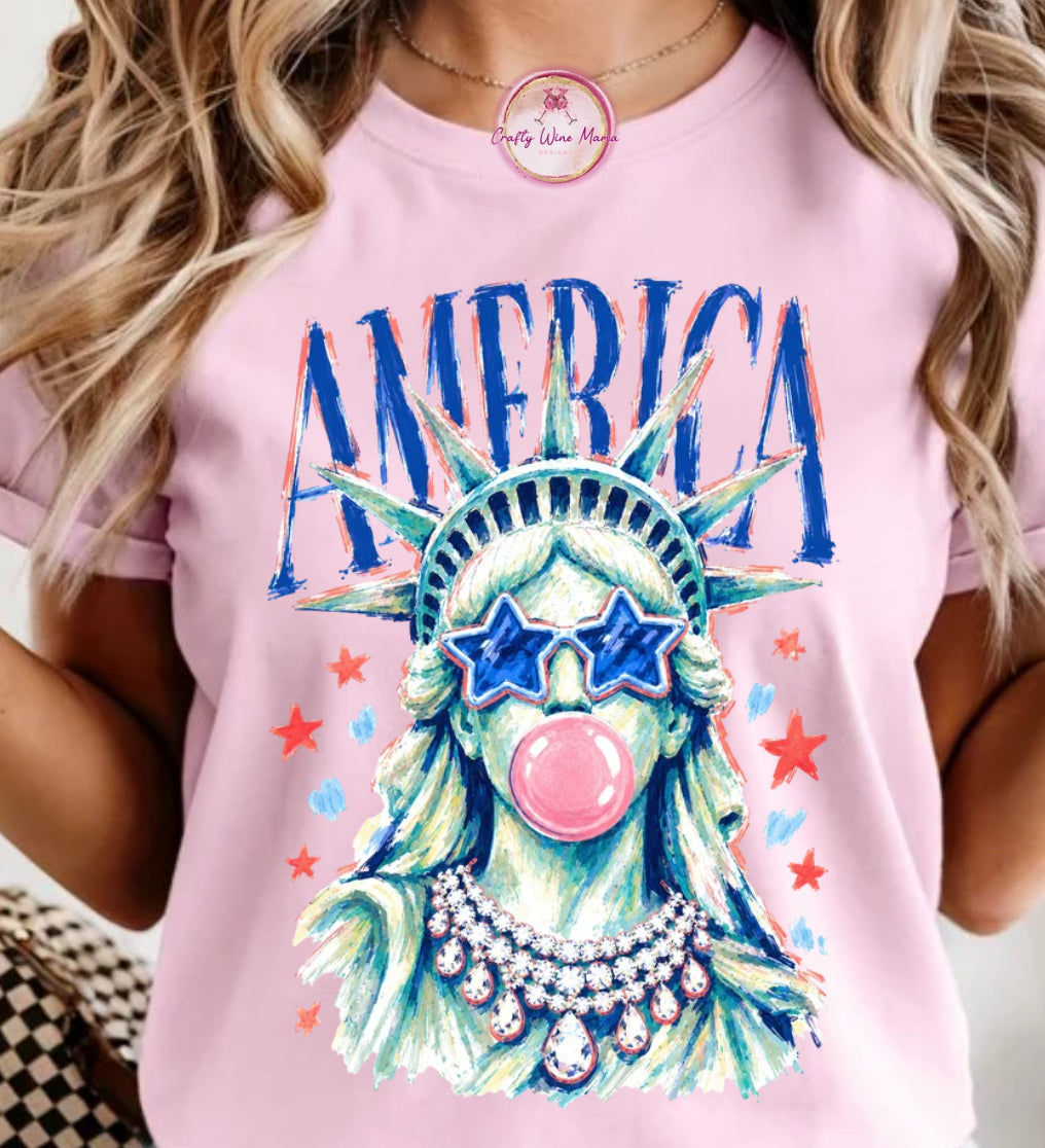 Statue of Liberty with Bubble