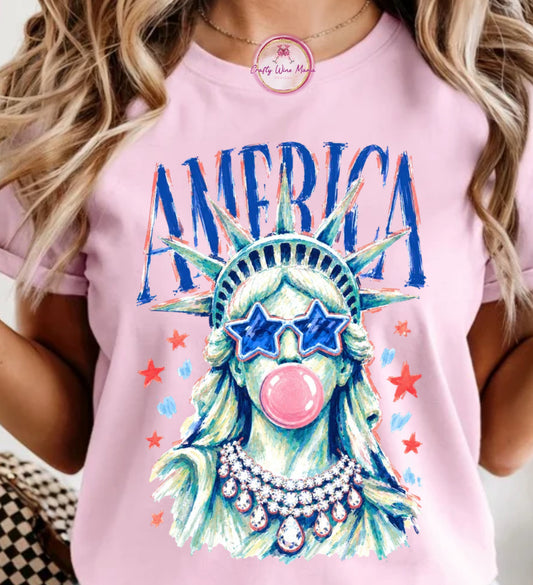 Statue of Liberty with Bubble