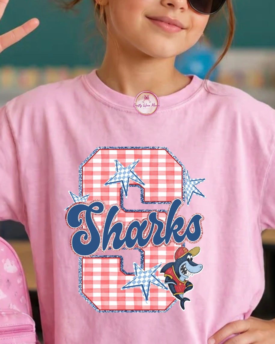 Sharks Big S with Stars