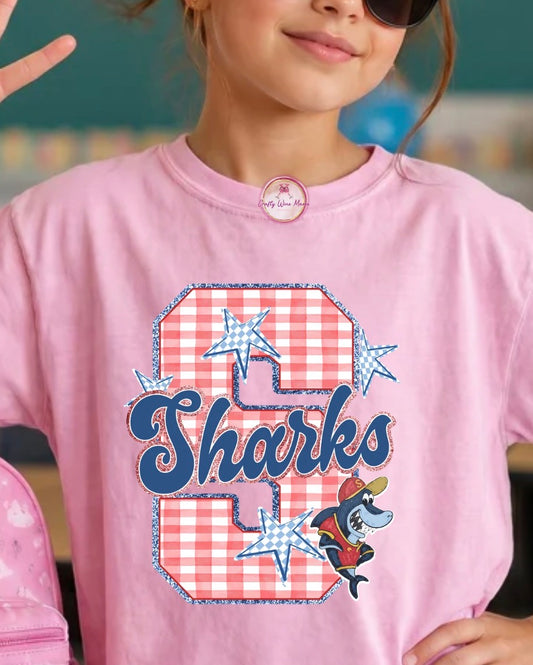 Sharks Big S with Stars