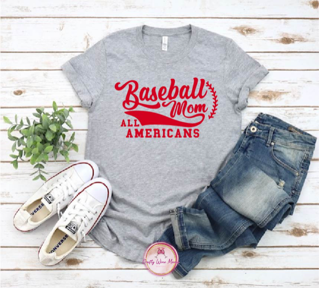 All Americans Baseball Mom T-Shirt (Team Pricing)