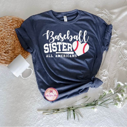 All Americans Youth Baseball Sister T-Shirt with Heart (Team Pricing)