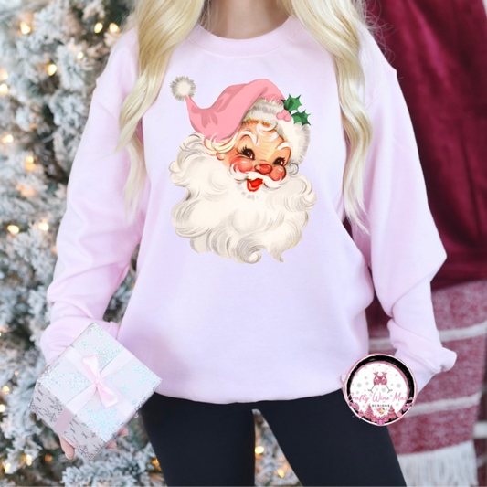 Baby Pink Vintage Santa